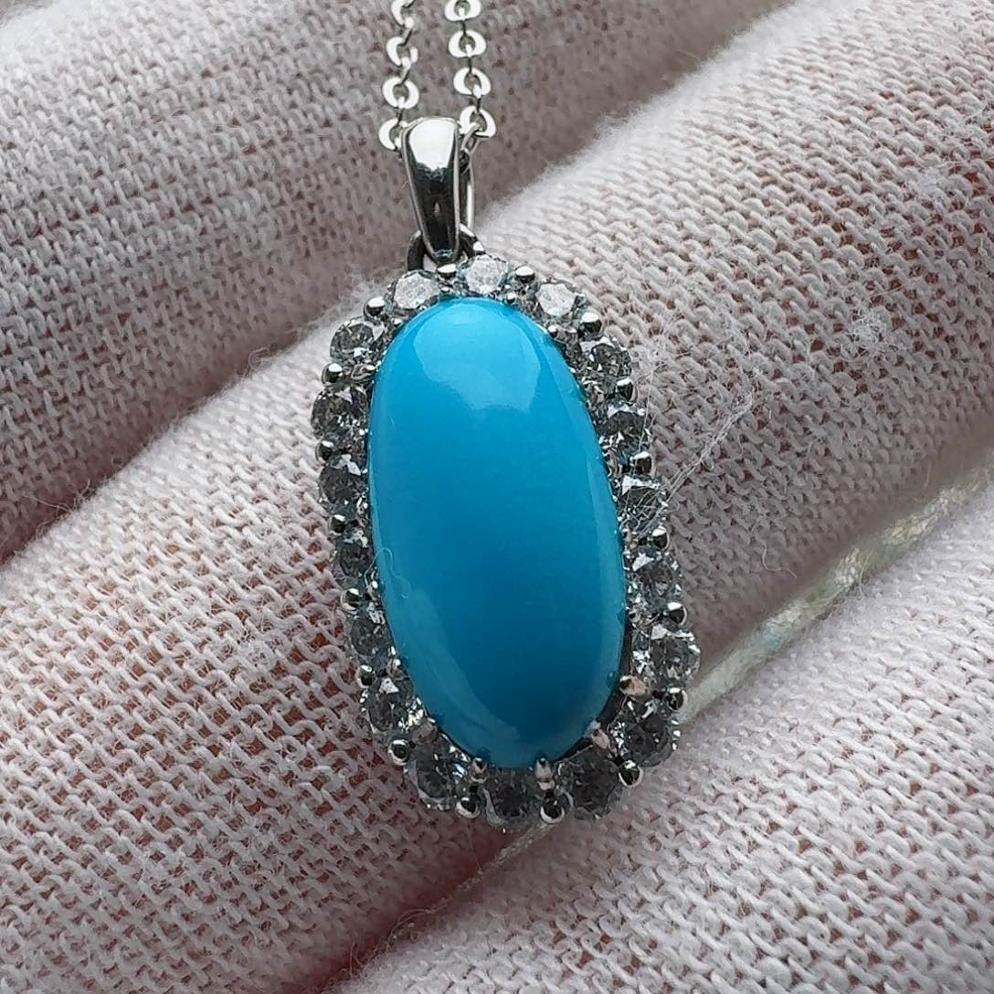 绿松石珠宝奇石18K金镶嵌