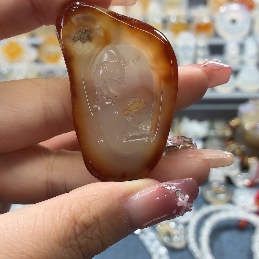 玛瑙/玉髓未镶嵌吊坠(不含链)