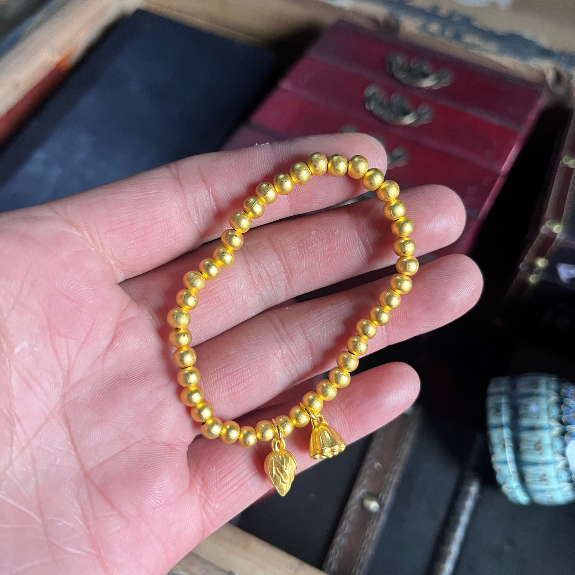 精品手链精选平安珠手链黄莲