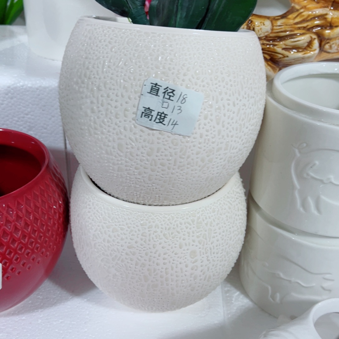 有孔，陶瓷花盆满10米包邮发货