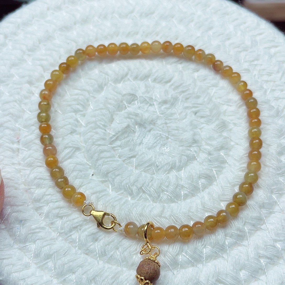 翡翠未镶嵌手链天然缅甸翡翠A货卡3.5