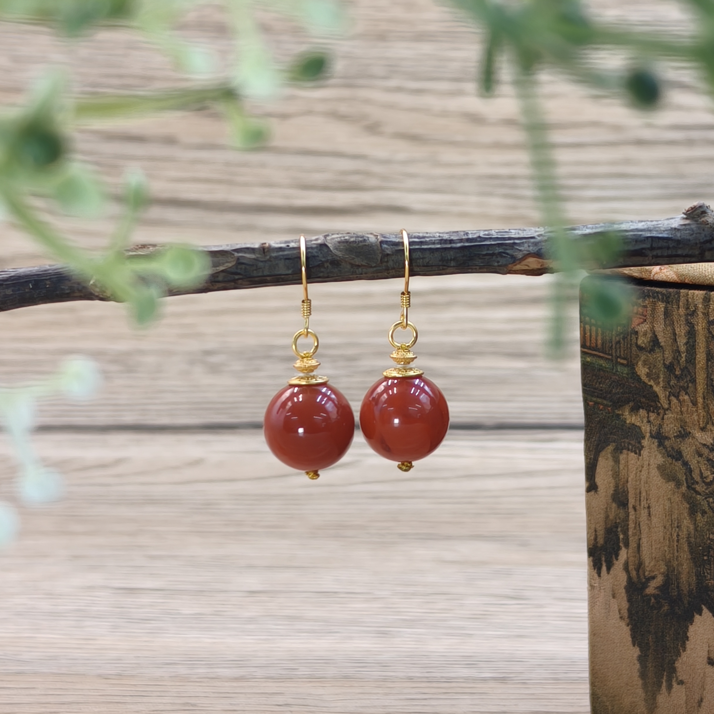 【晟伊珠宝】南红耳钩