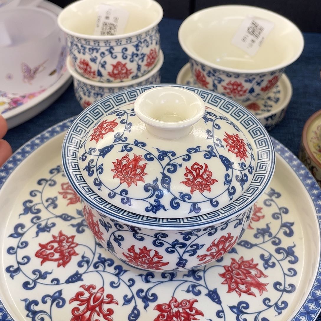陶景德陶瓷盖碗茶具