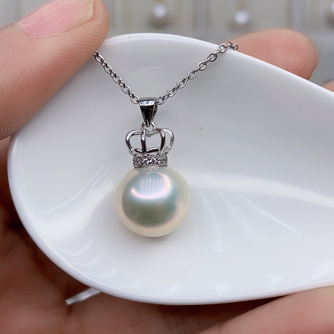 淡水珍珠颈饰银S925镶嵌