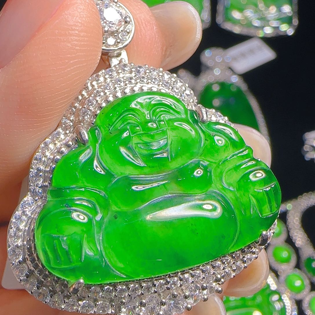 翡翠吊坠(赠链)银S925镶嵌