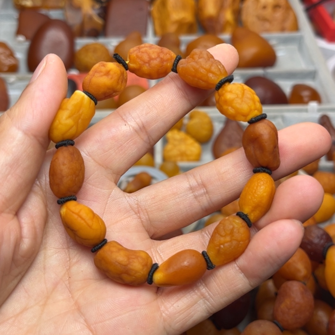 未镶嵌琥珀裸石天然蜜蜡手串