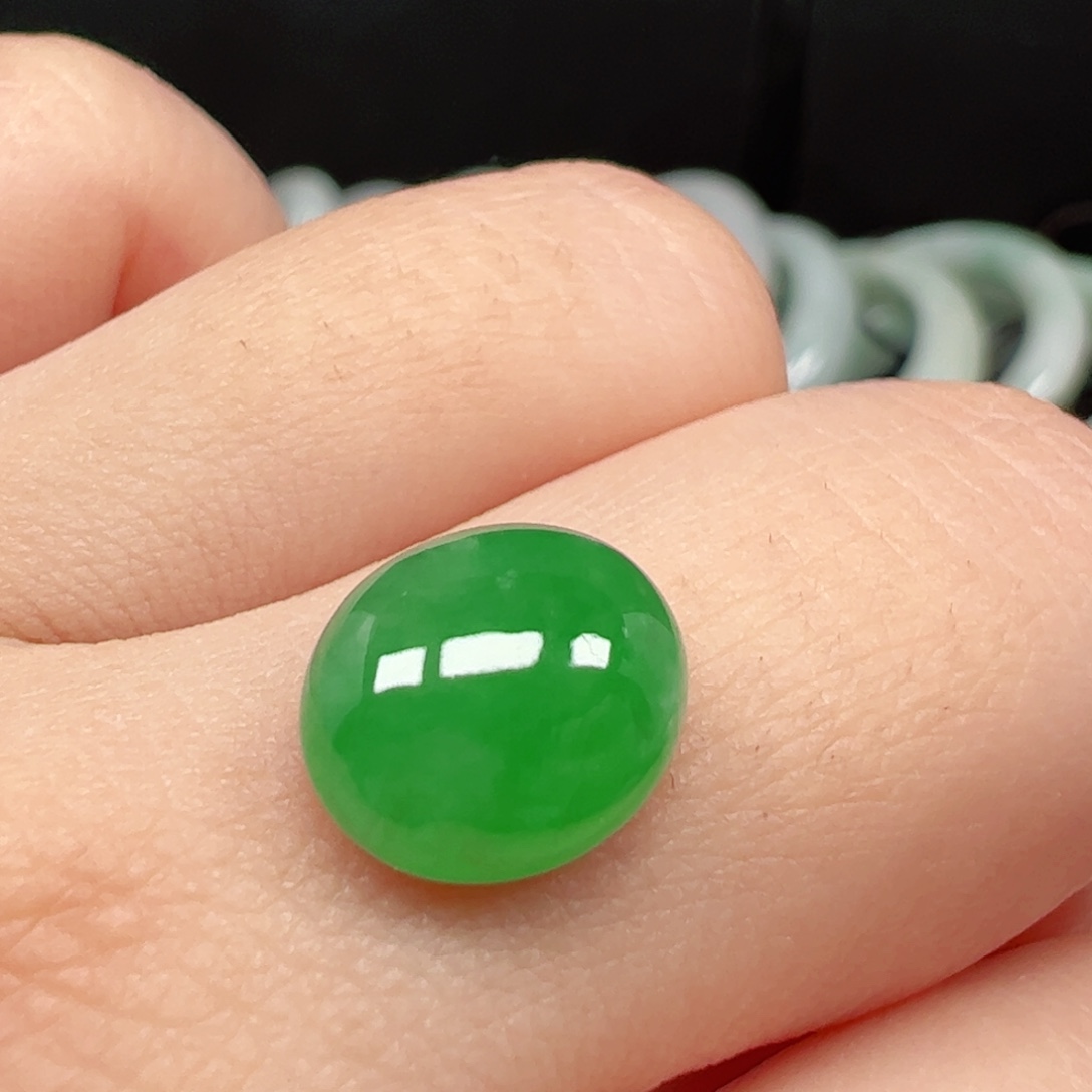 翡翠未镶嵌耳饰蛋面