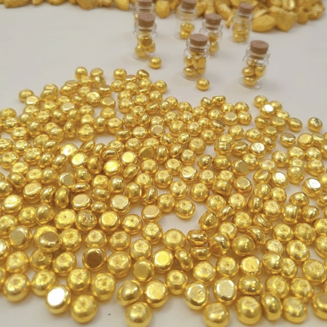 3～5克手工提纯金色豆豆 实心创意摆件 可给当地师傅改款
