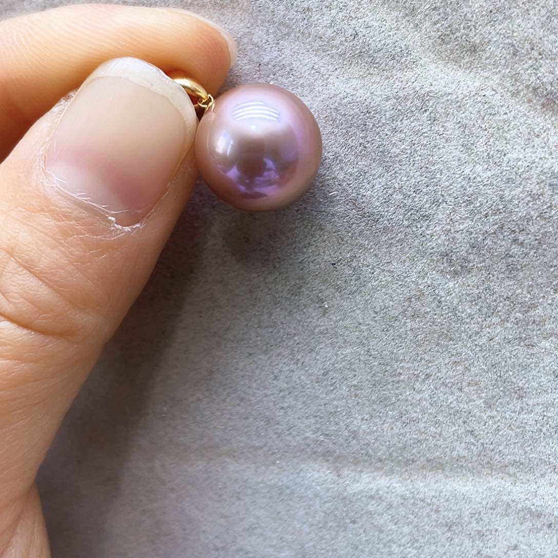 淡水珍珠颈饰18K金镶嵌