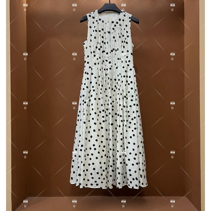 【盈】夏季新款复古时尚百搭印花无袖连衣裙H-250