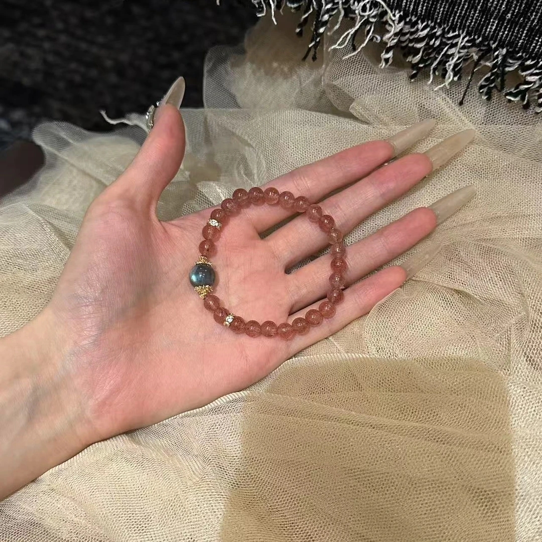 D267 6mm草莓晶设计款手串 多样性发一