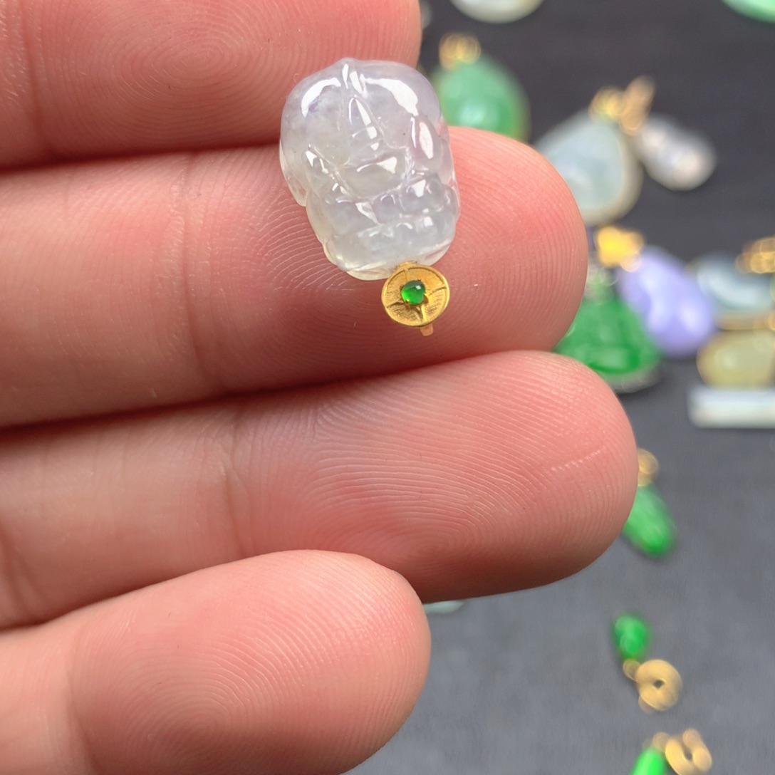 【闪购商品】颈饰18K金镶嵌翡翠翡翠