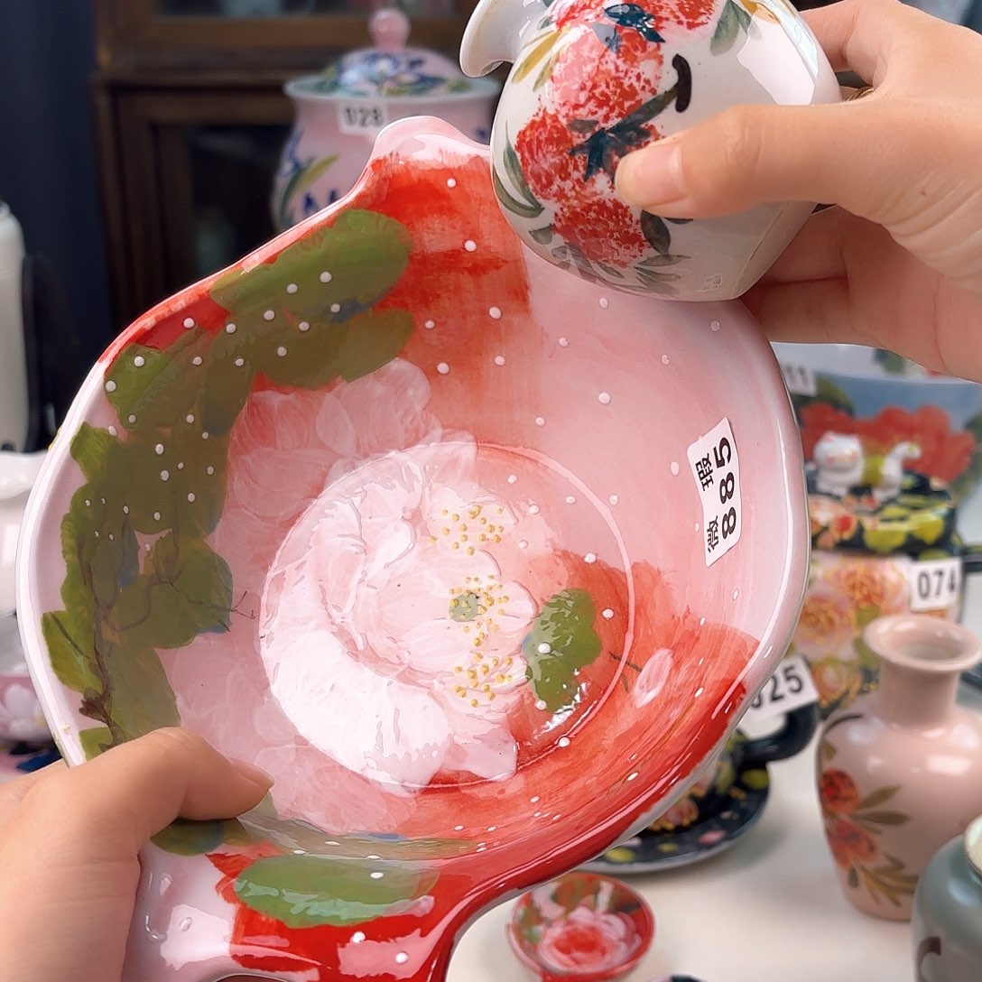 A***贝景德镇手绘高温釉下彩陶瓷茶具