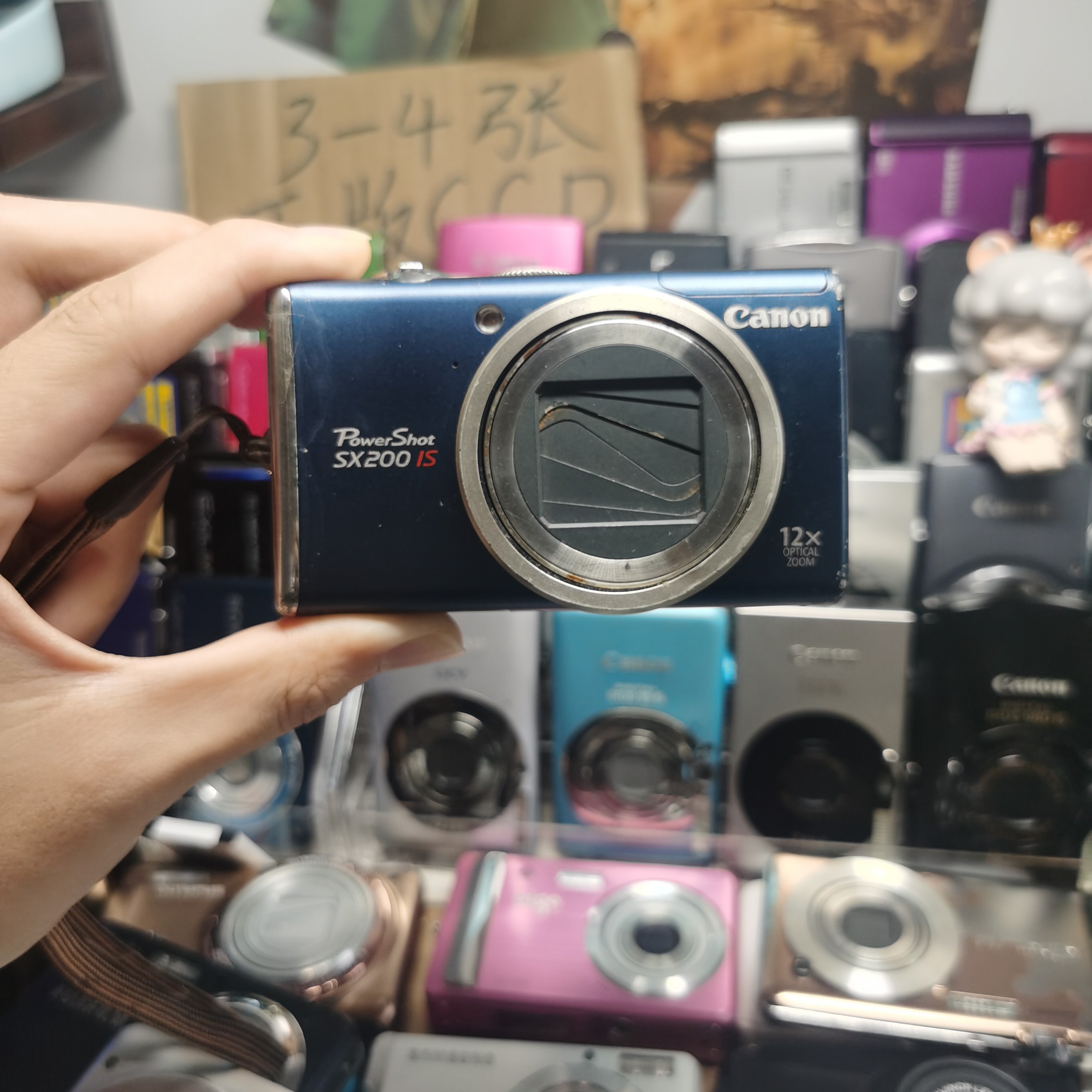 9新 Canon/佳能 sx200功能正常屏幕暗角12倍变焦可拍人拍景防抖高