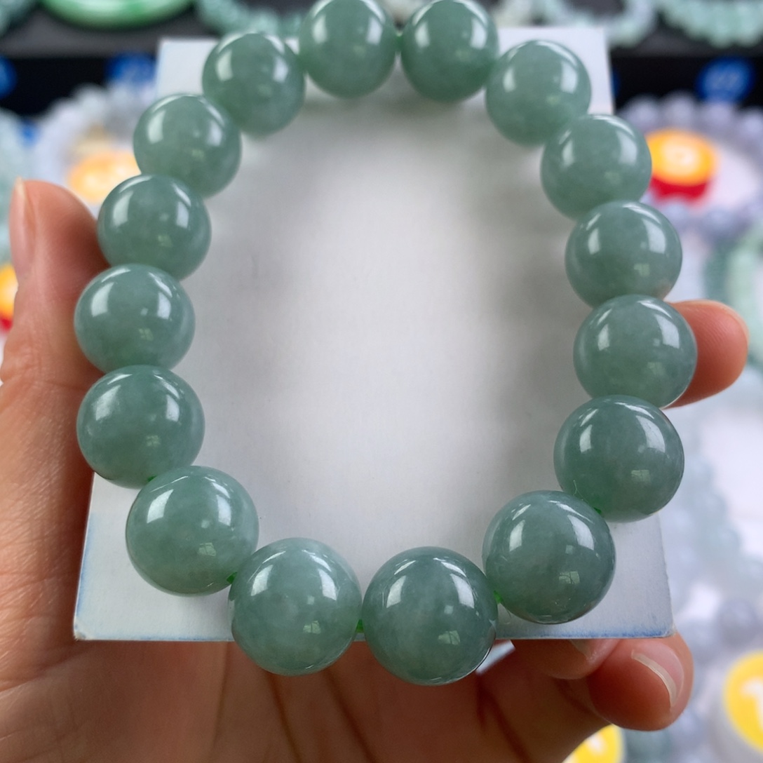 翡翠未镶嵌手链卡13.3