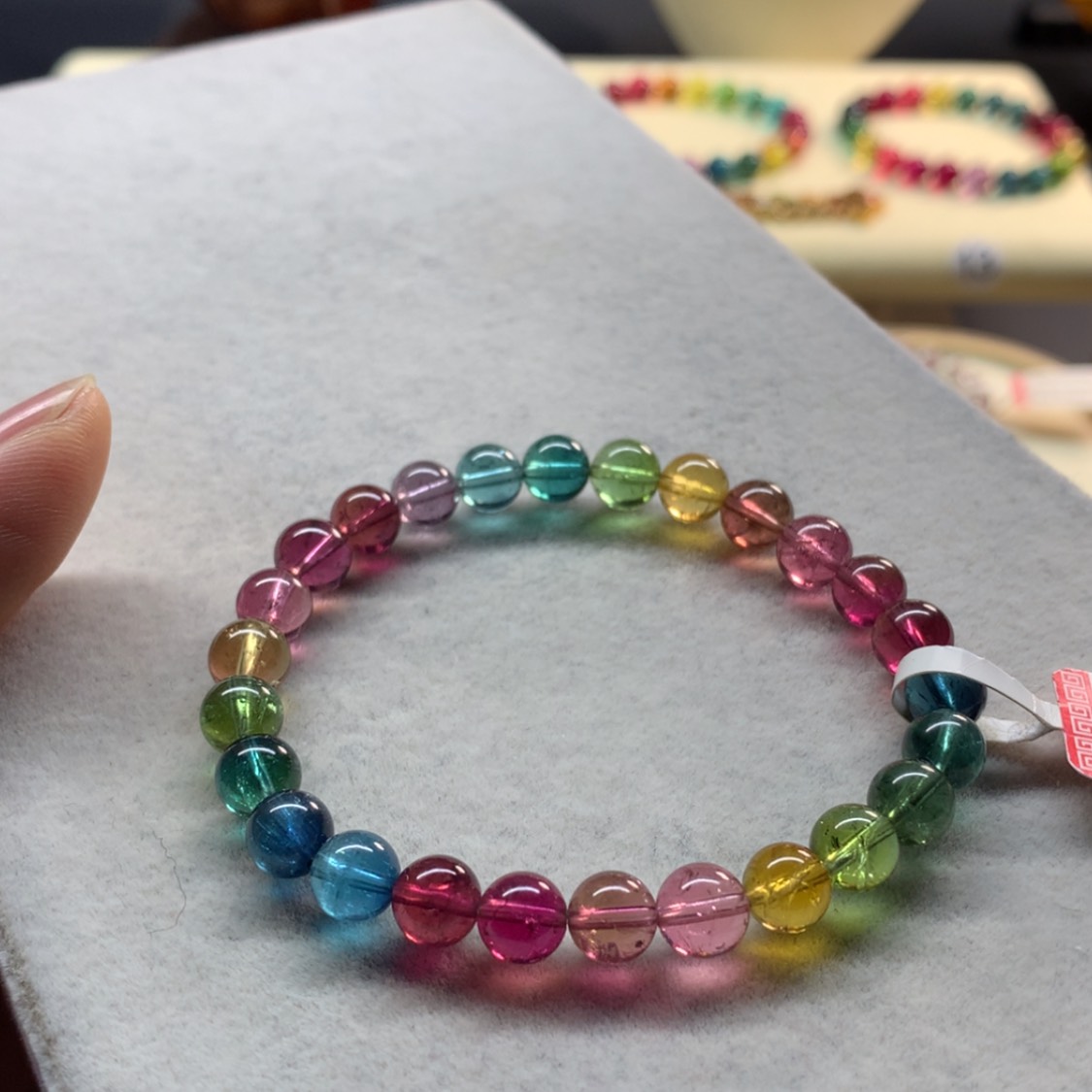 【闪购商品】未镶嵌手链碧玺荧光色标单圈7