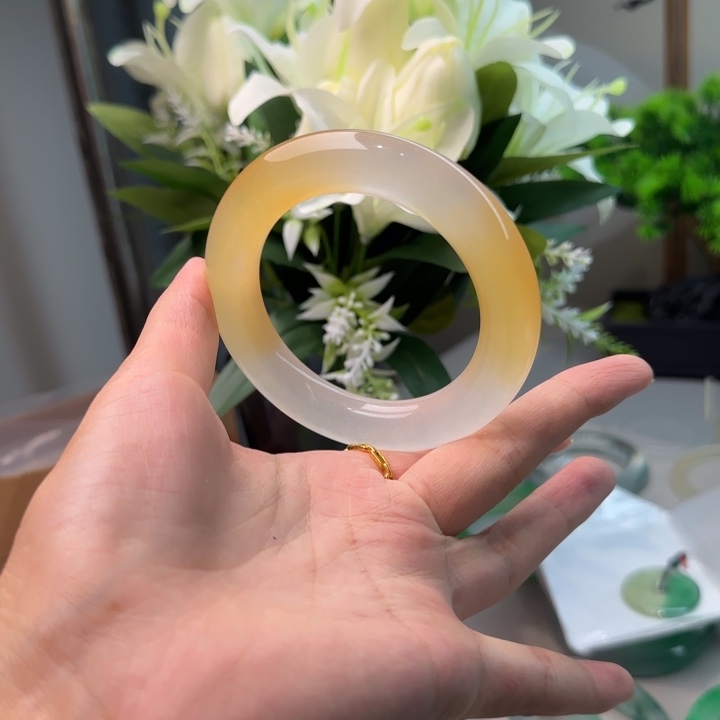 有机玻璃星*时尚冰飘花手镯862