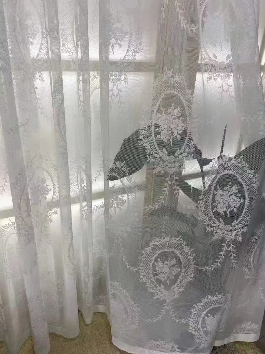 蕾丝镜中花经典窗帘5米