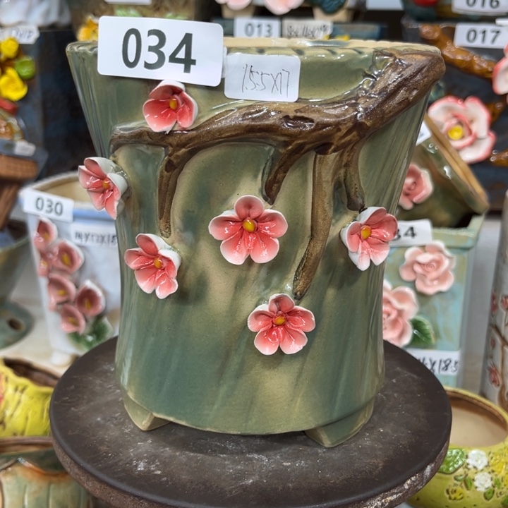 紫砂花盆粗陶材质多肉花盆