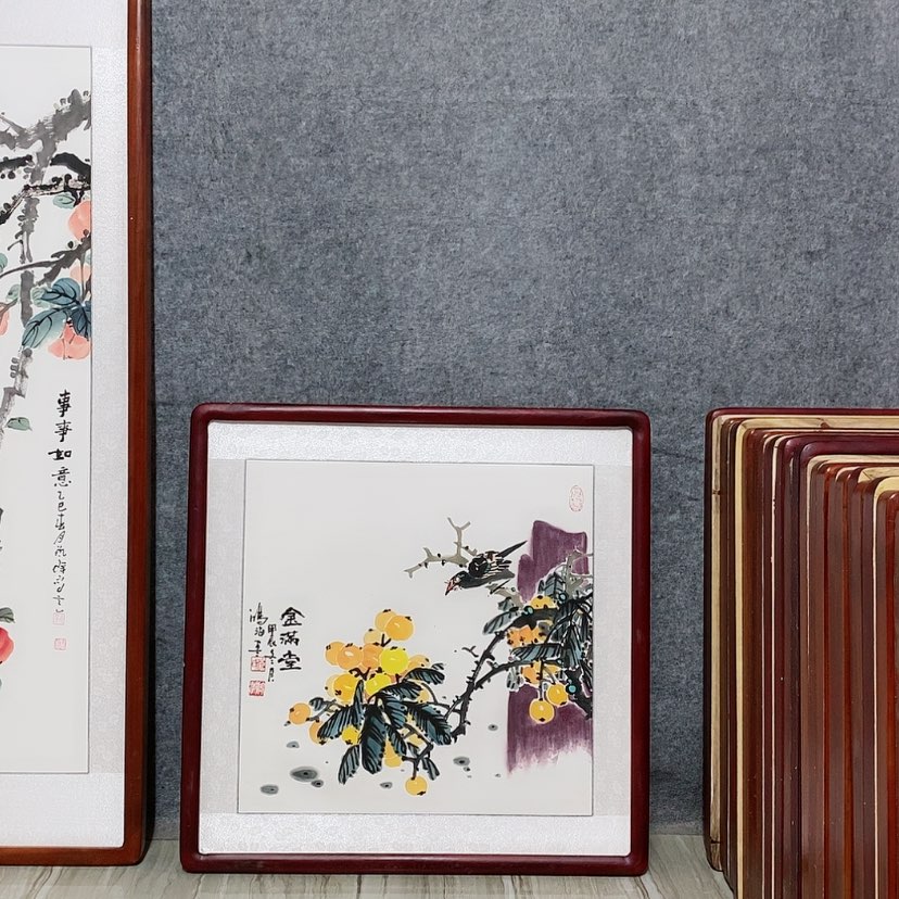 【闪购商品】国画书画作品带框65×65厘米