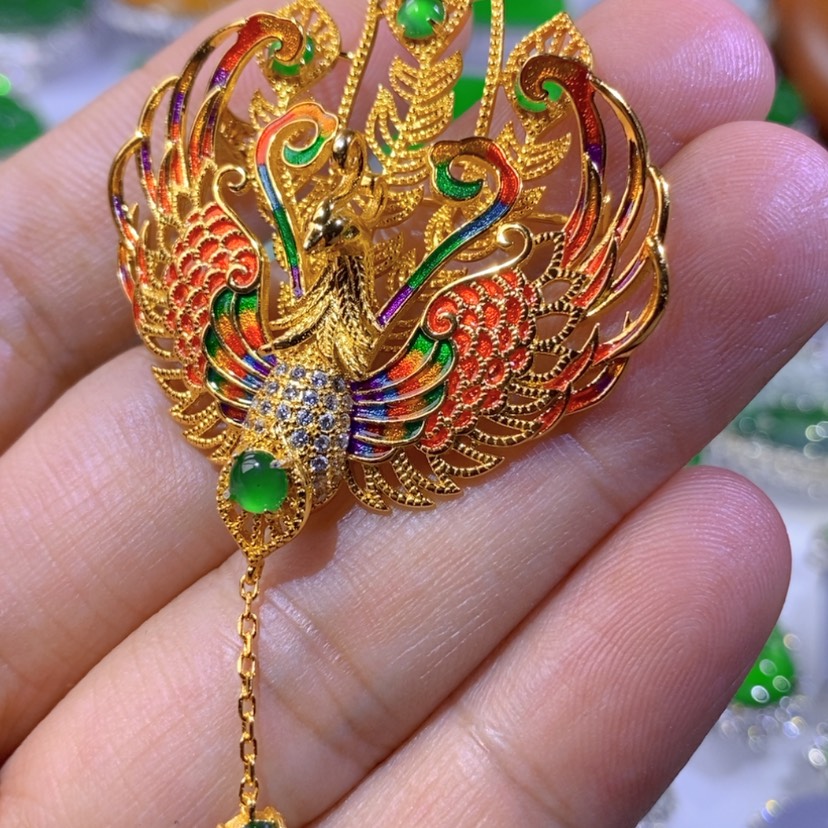【闪购商品】翡翠挂件银S925镶嵌天然翡翠