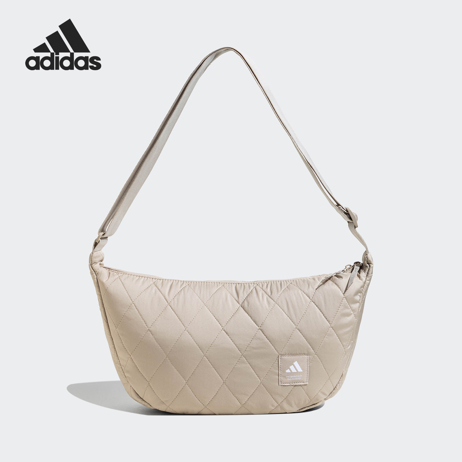 Adidas阿迪达斯中性款手拎包斜挎包菱格纹夹棉单肩包JY0905