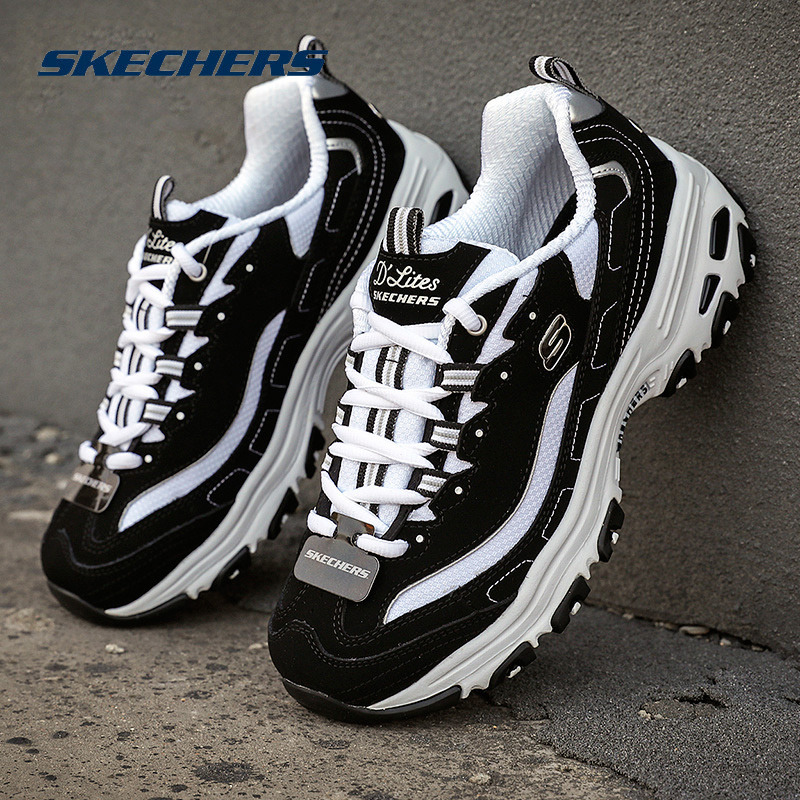 【经典四季款熊猫鞋】斯凯奇爆款女鞋男鞋黑白配色老爹鞋秋季运动鞋