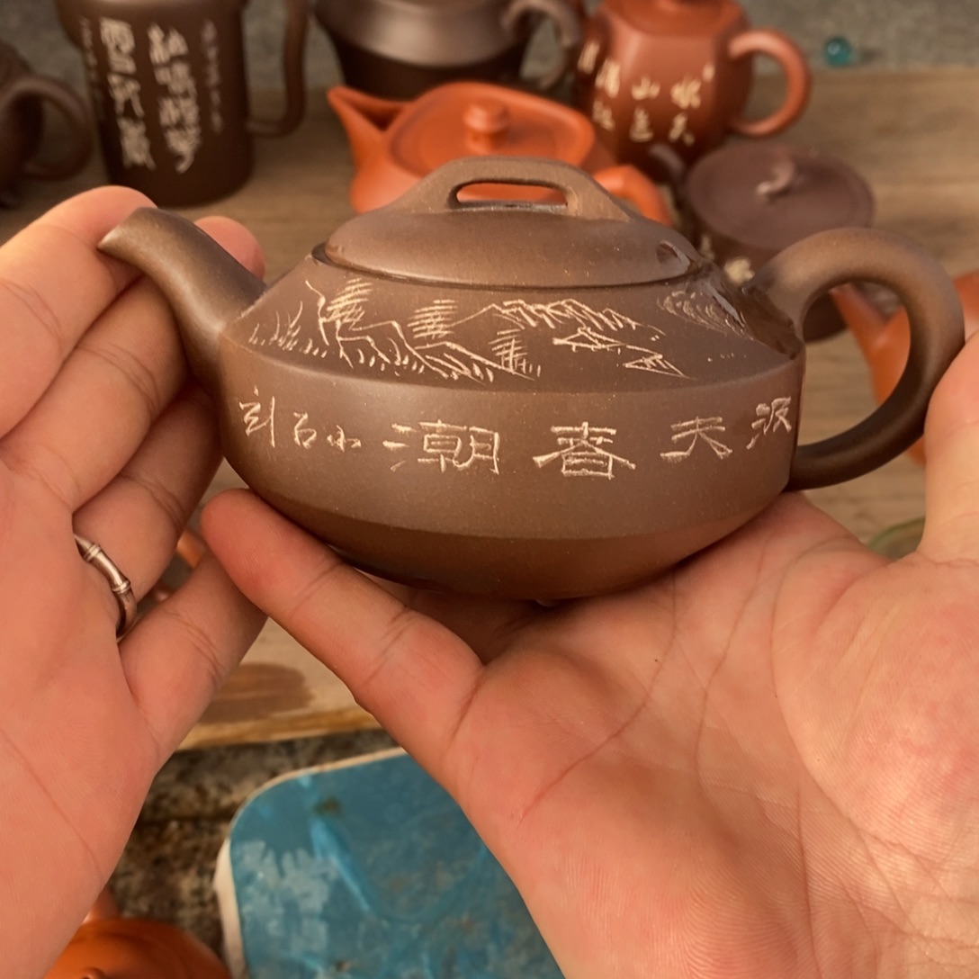 齐***馆茶壶紫砂老紫泥汉军