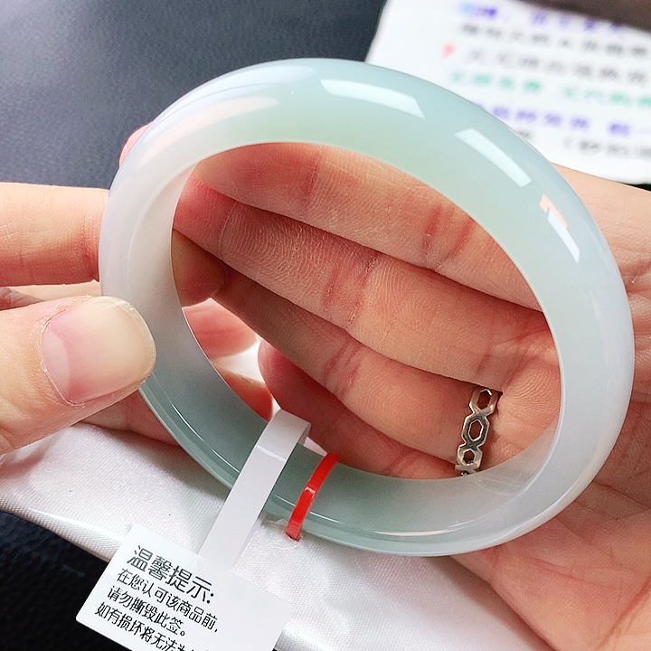 未镶嵌手镯翡翠58冰晴绿