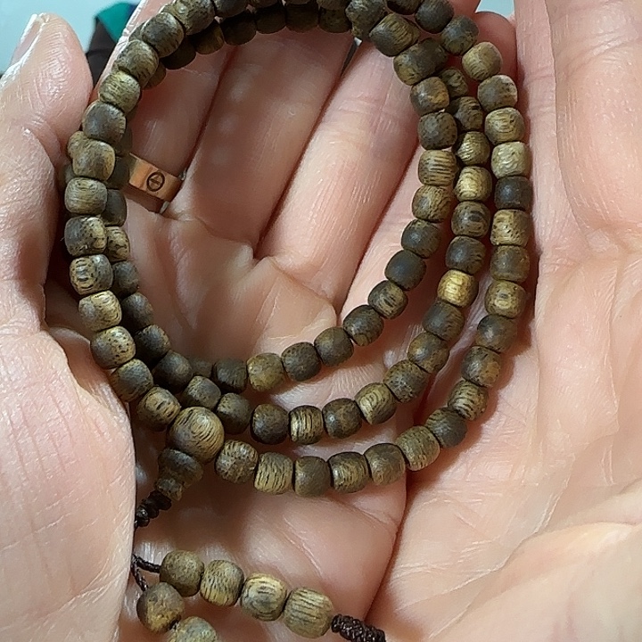 手串沉香绿奇楠沉香鼓珠多圈108颗珠子05手串