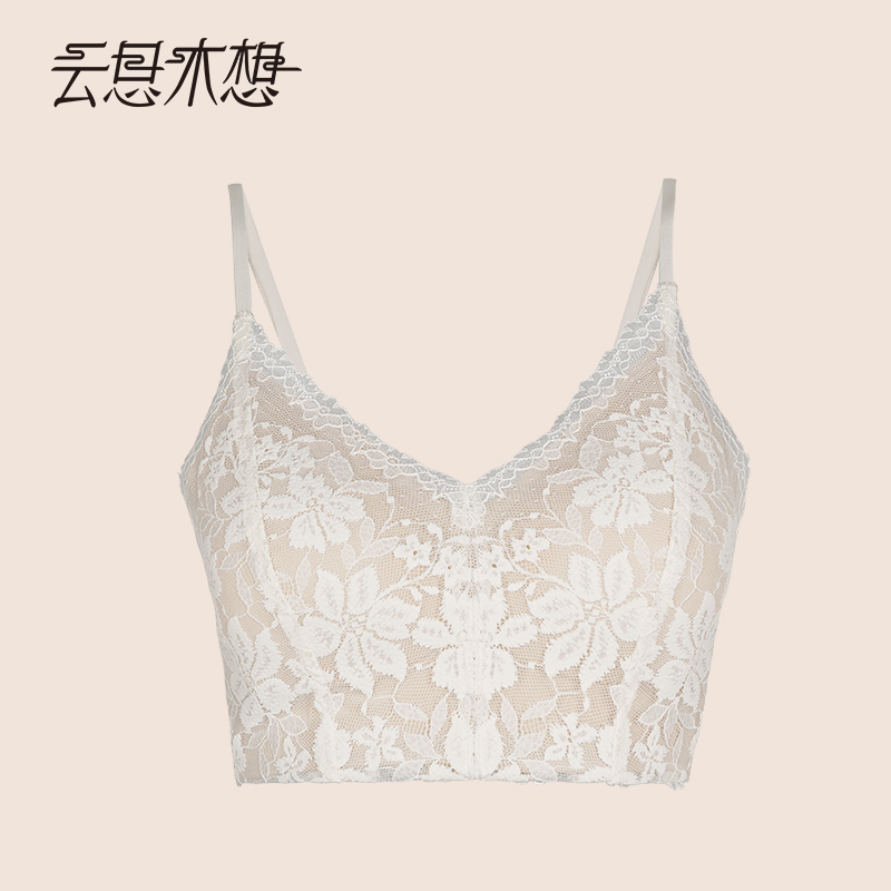 Ysimo-X云思木想 春花秋月 蕾丝V领0.7CM薄固定三角杯文胸14000