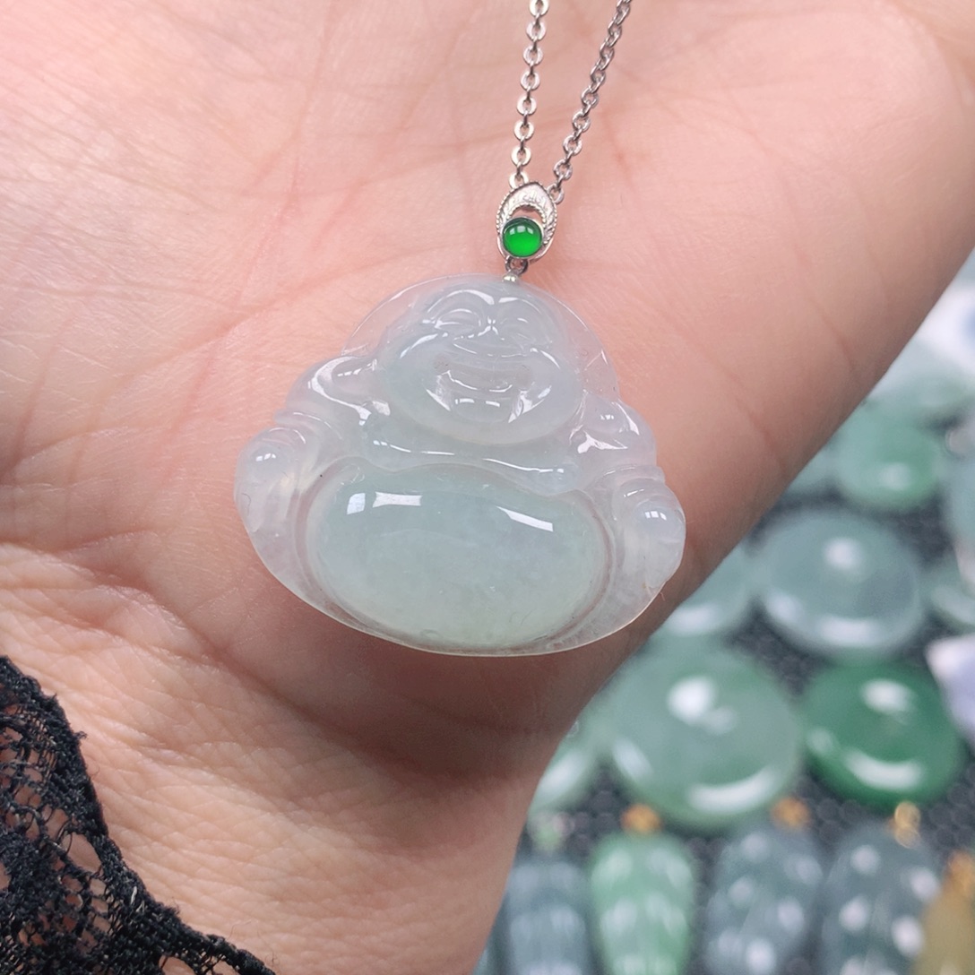 【闪购商品】翡翠吊坠(不含链)18K金镶嵌