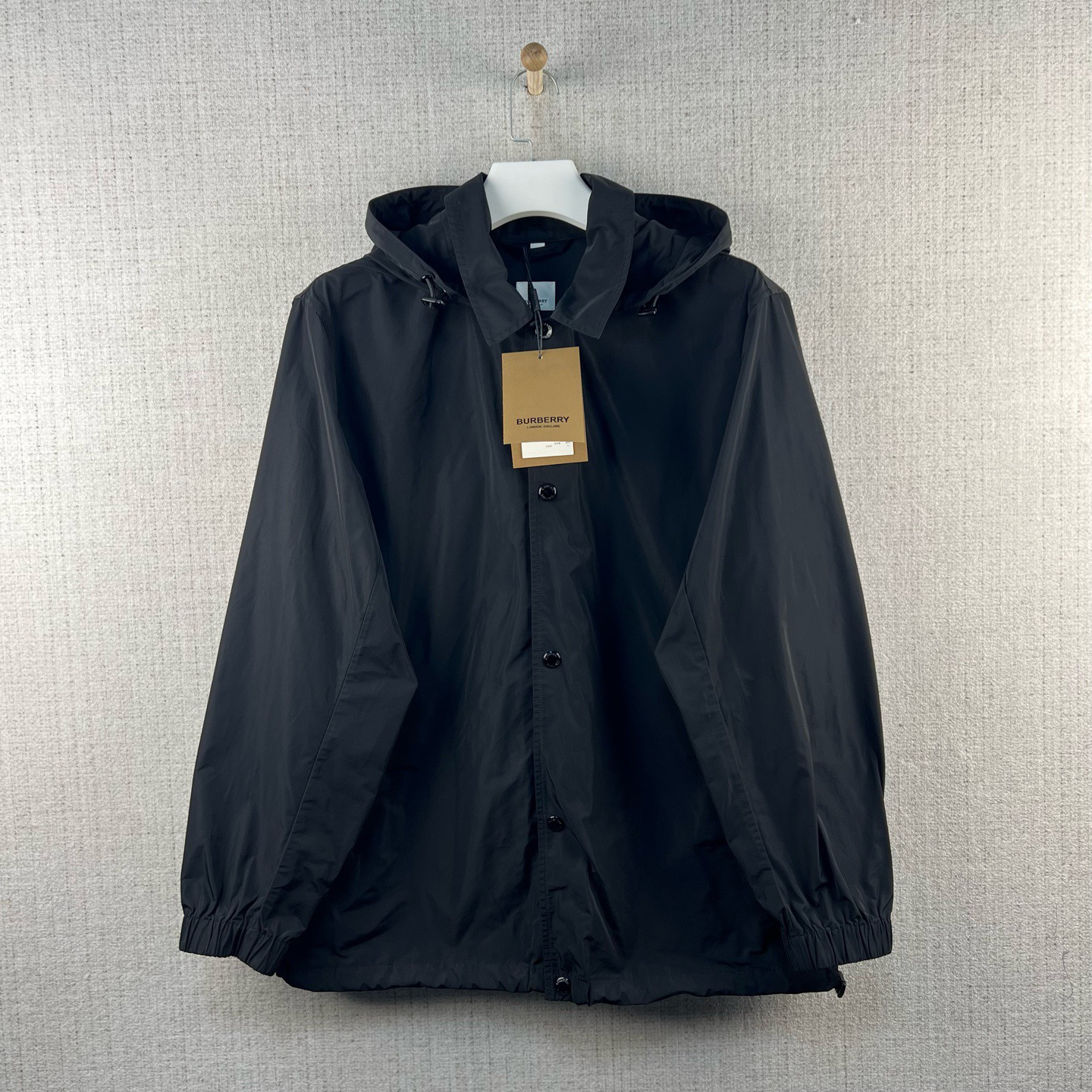 99新 BURBERRY/博柏利 SS23 后背Logo连帽夹克/尺码52/编号9107