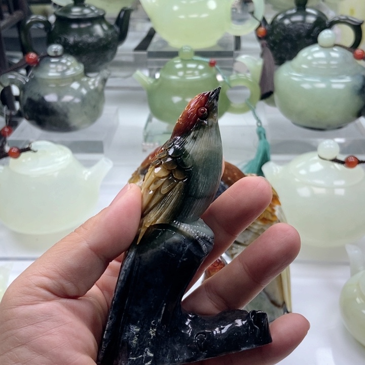 蛇纹石玉手链未镶嵌云*扬