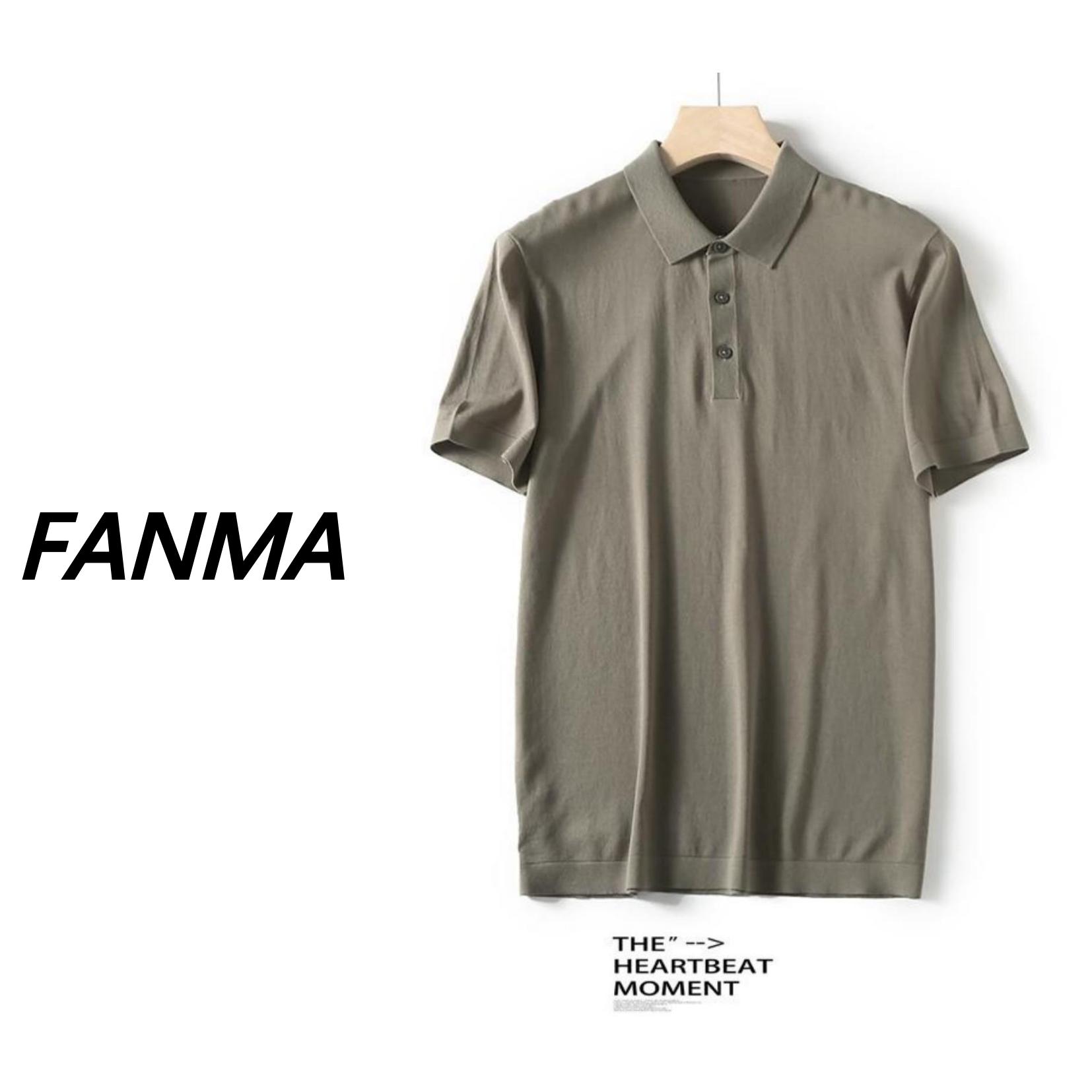 #衬衫领T恤# 含桑蚕丝亚麻设计男士短袖 纯色百搭T恤 F200-BX223