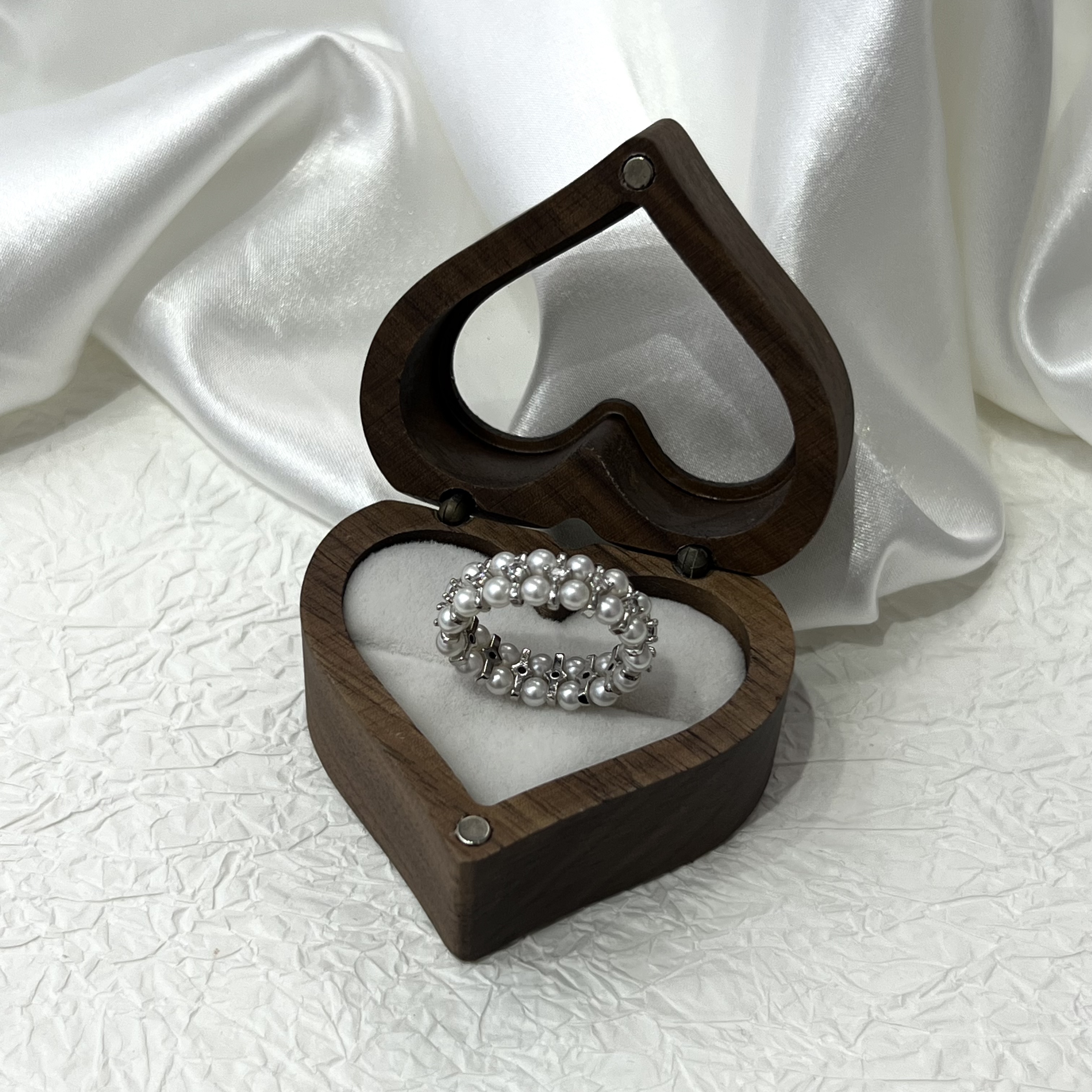 天然淡水珍珠韩系双层超精致戒指银925