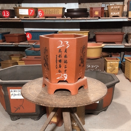 紫砂紫砂花盆包邮