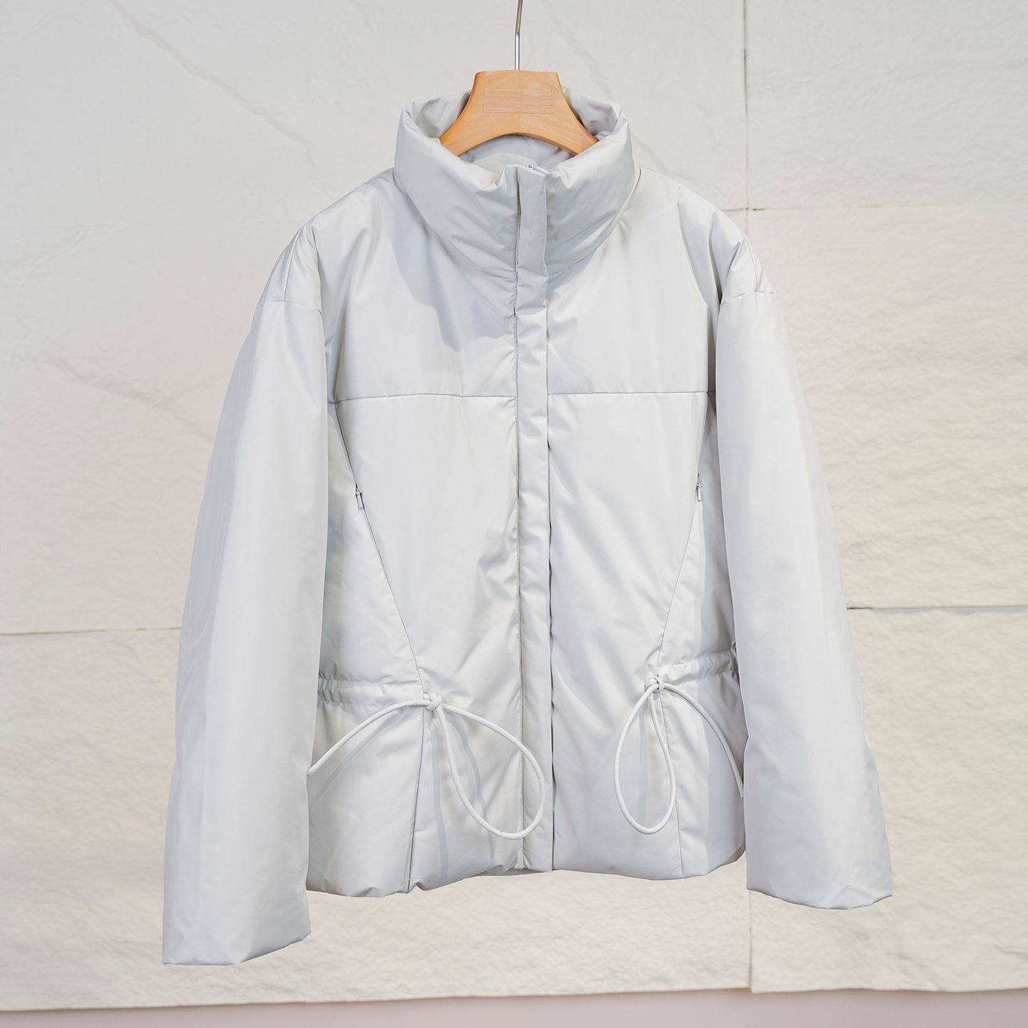 【深圳工厂直发】2025冬新款短款抽绳白鸭绒羽绒服外套  WG72FF0178