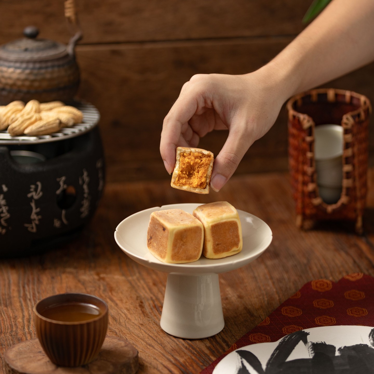 杨先生手工糕点蛋黄肉松红豆紫薯芝士仙豆糕网红零食320零食推荐