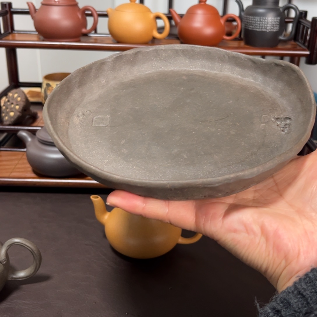 紫砂茶盘*️****全手工手捏茶盘