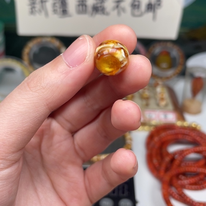 抑***剂琥珀未镶嵌裸石08号