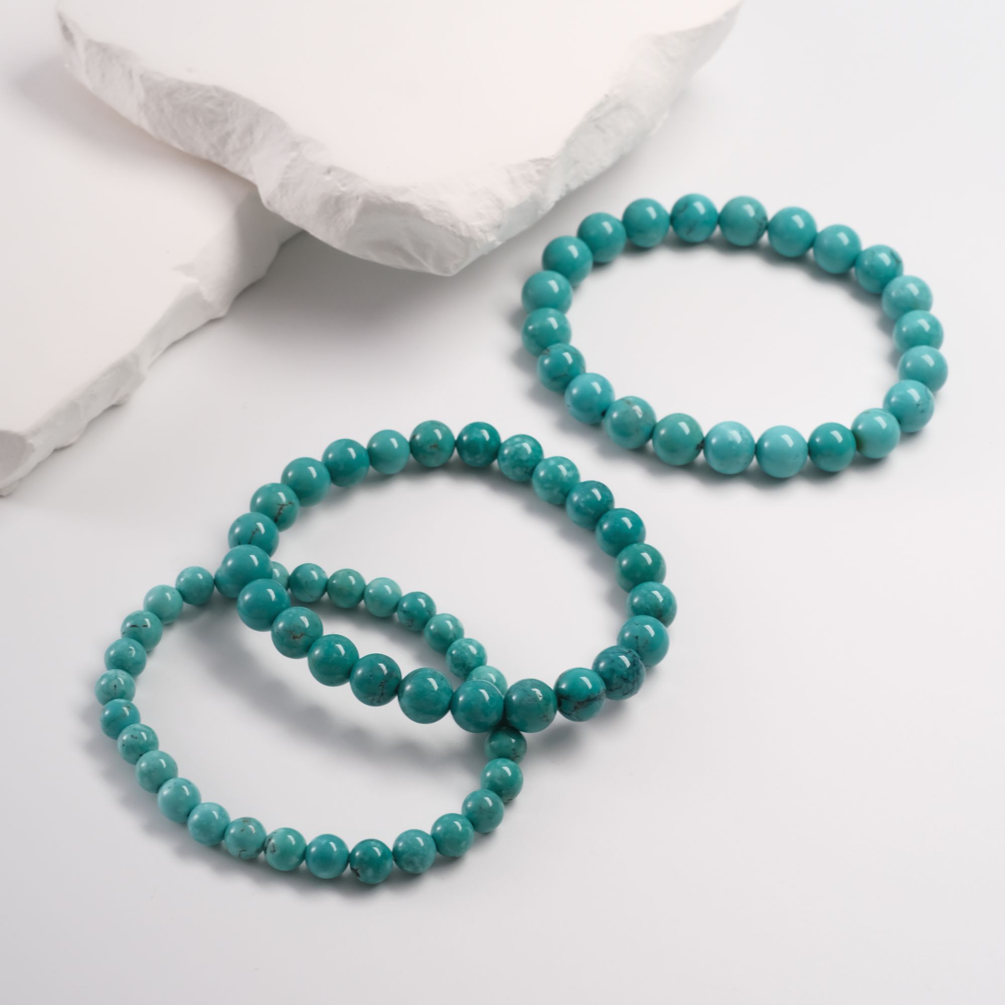  一周 · 绿松石 天然绿松石圆珠手串U71007 8.58G