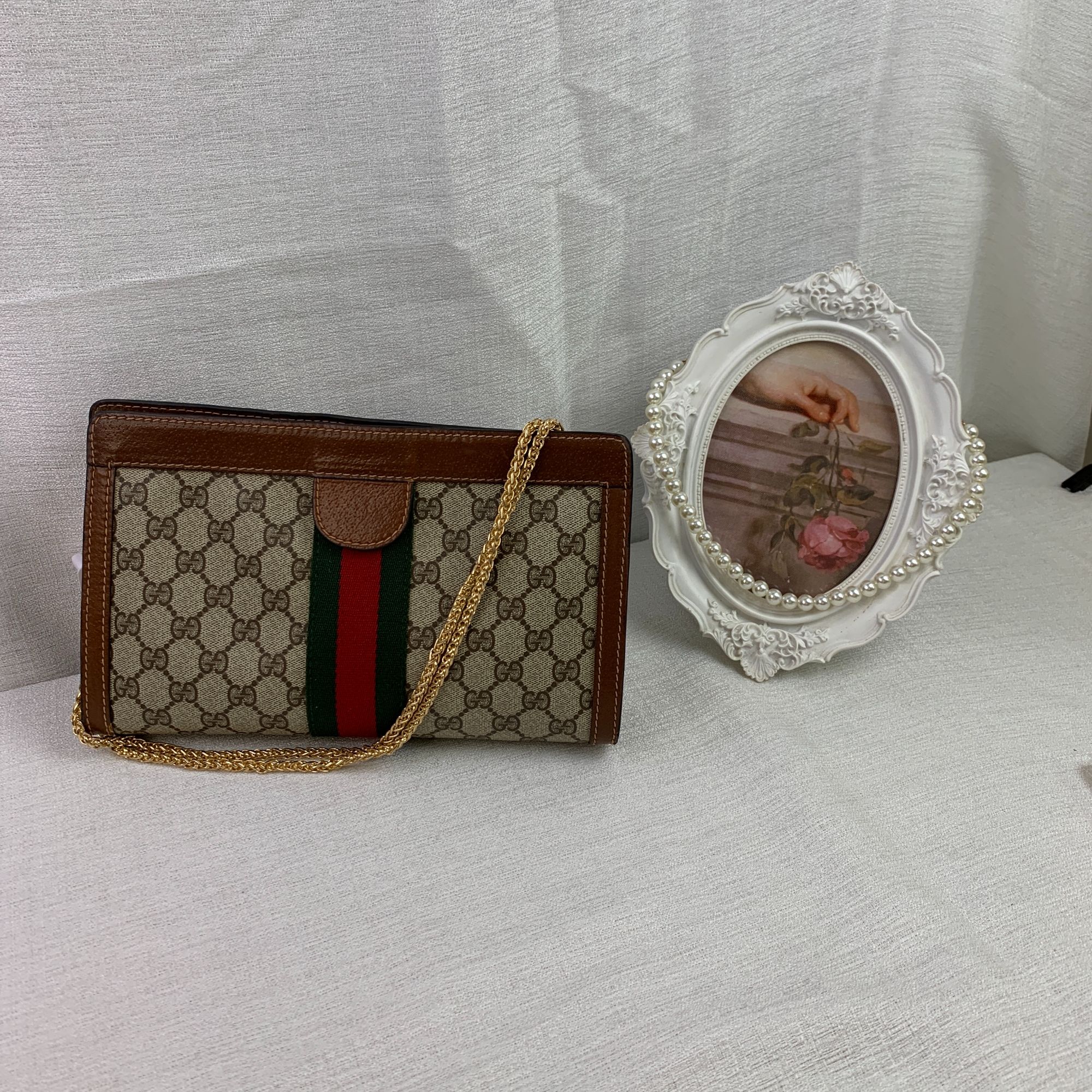 95新 GUCCI/古驰 老花夹子包/AR10725546/5546