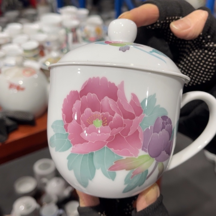 醴陵高温瓷釉下手绘400毫升