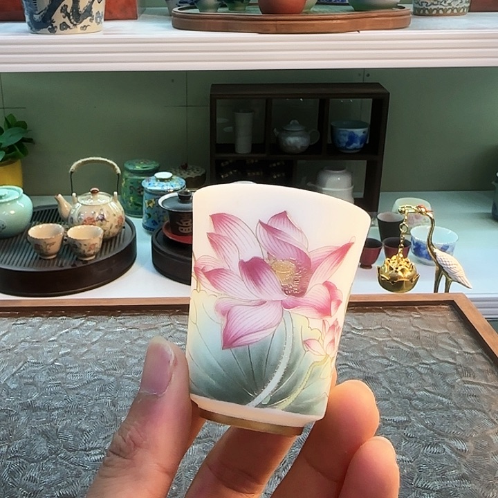 青花瓷器茶具套装茶叶罐个人杯