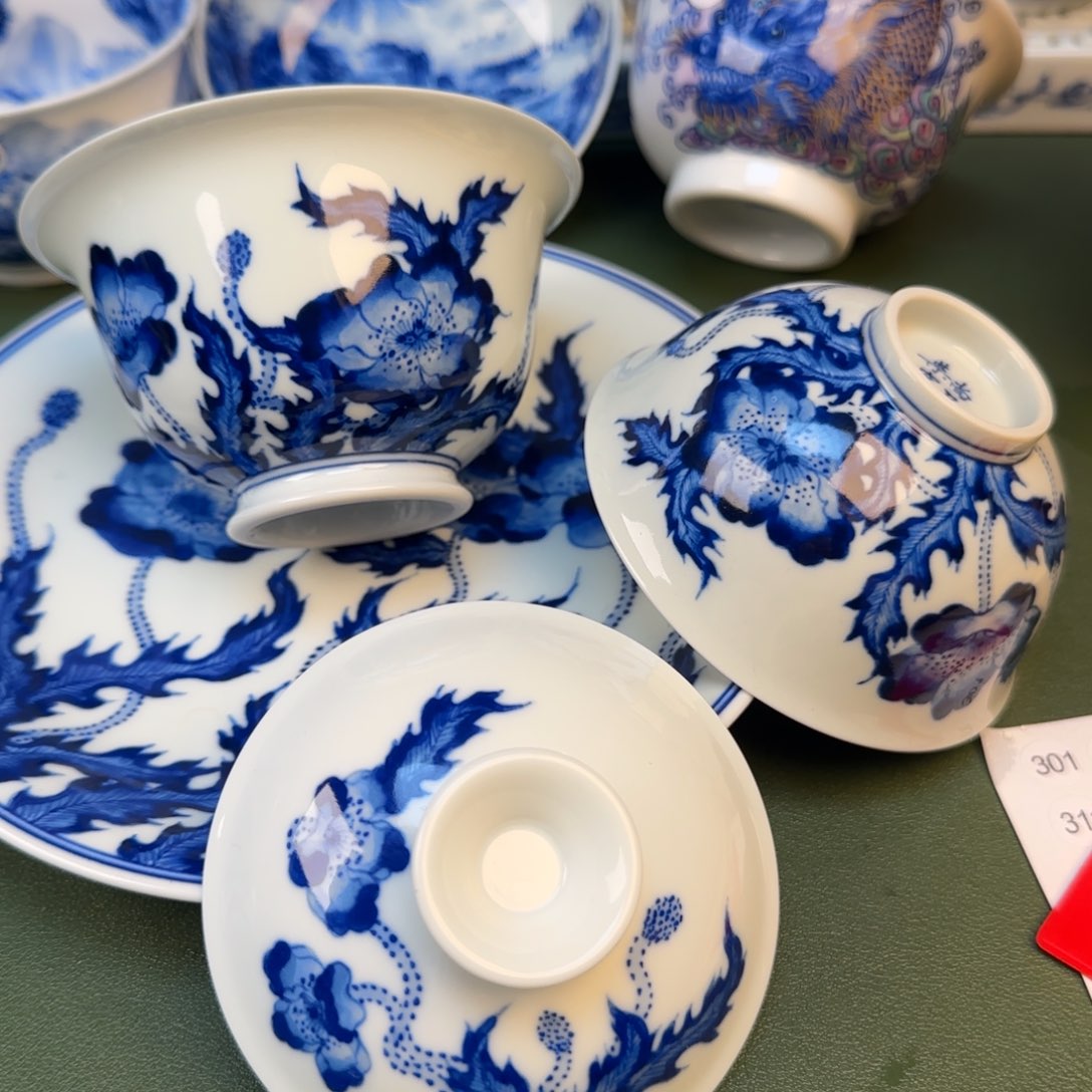 彦祖纯手工手绘茶具