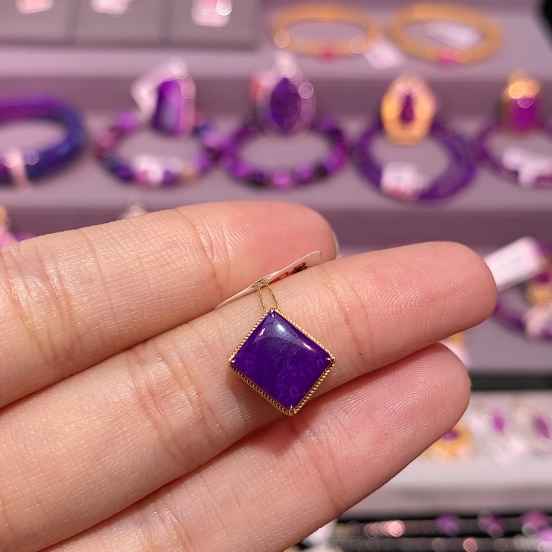 苏纪石（舒俱来）18K金镶嵌吊坠(不含链)