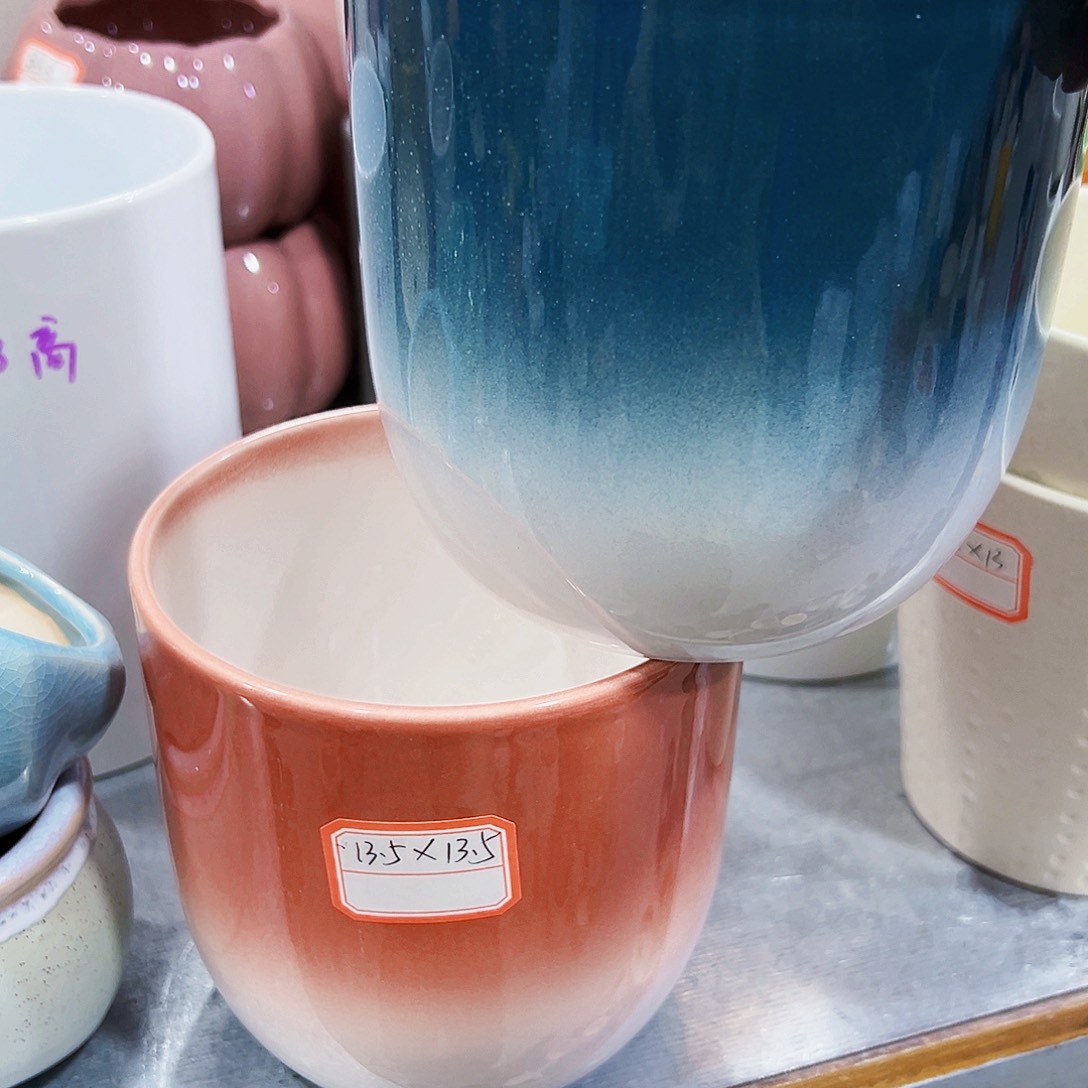 有孔，外贸尾单陶瓷花盆凑单10米包邮