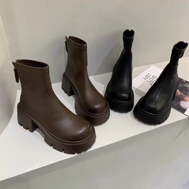 601~800短靴-秋冬英伦风马丁靴断码女鞋（个别微瑕完美主义者勿拍）
