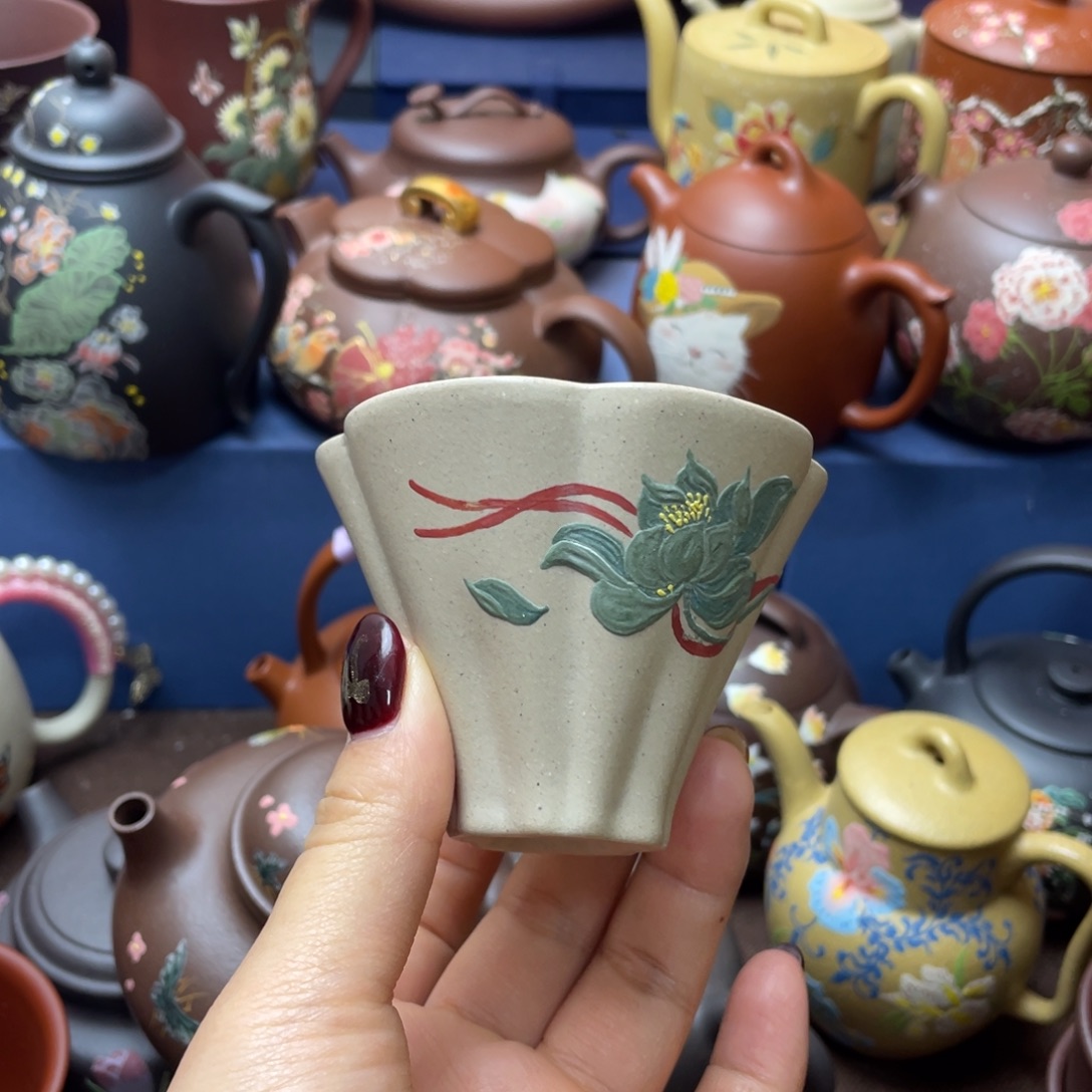 红泥茶杯紫砂主人杯100cc